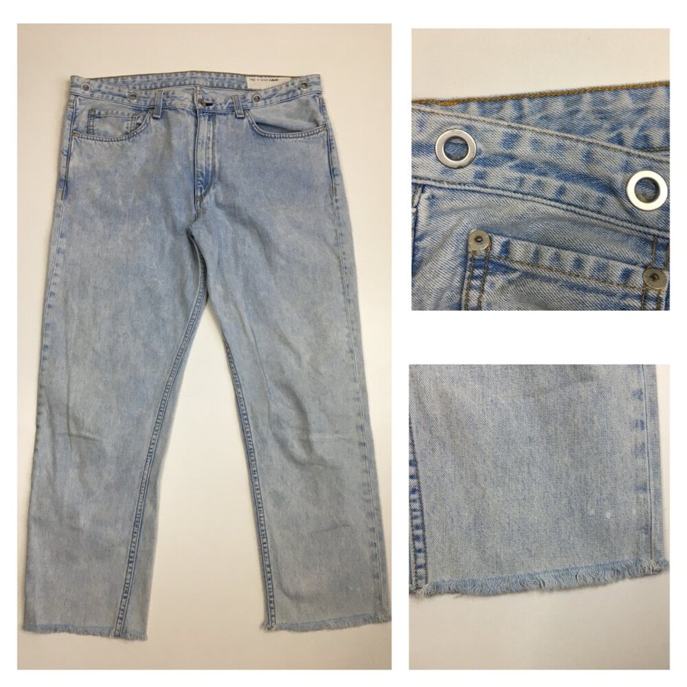 RAG & BONE Sunny's Wash Circle Silver Hardware Waist Raw Hem Jeans